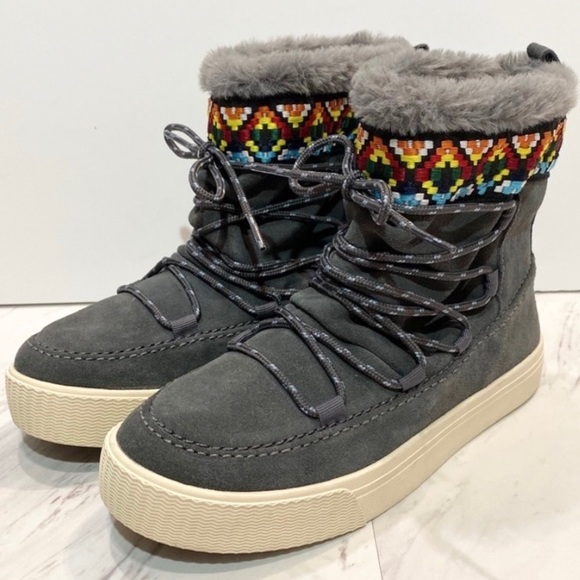 Toms Alpine Gray Boots 6 - Picture 1 of 8
